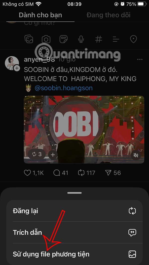 Как публиковать фотографии и видео из других аккаунтов в Threads