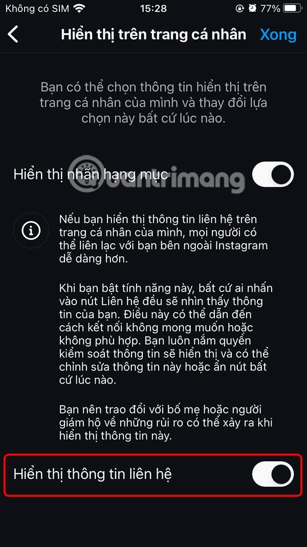 如何在 Instagram 上隱藏​​聯絡訊息
