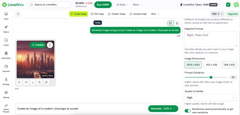 LimeWire يعود للظهور كمولد صور بالذكاء الاصطناعي