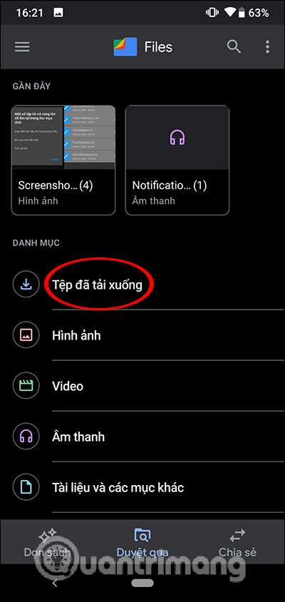 كيفية حذف سجل التنزيل على Android