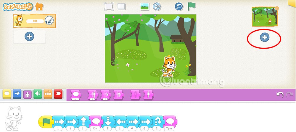 Instrucțiuni pentru construirea scenelor animate pe ScratchJR