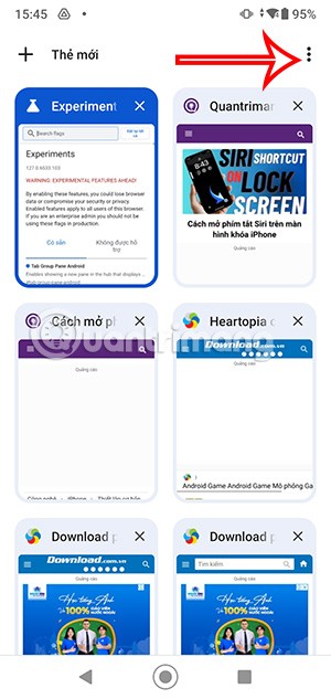 Cómo habilitar la agrupación de pestañas por color en Chrome Android