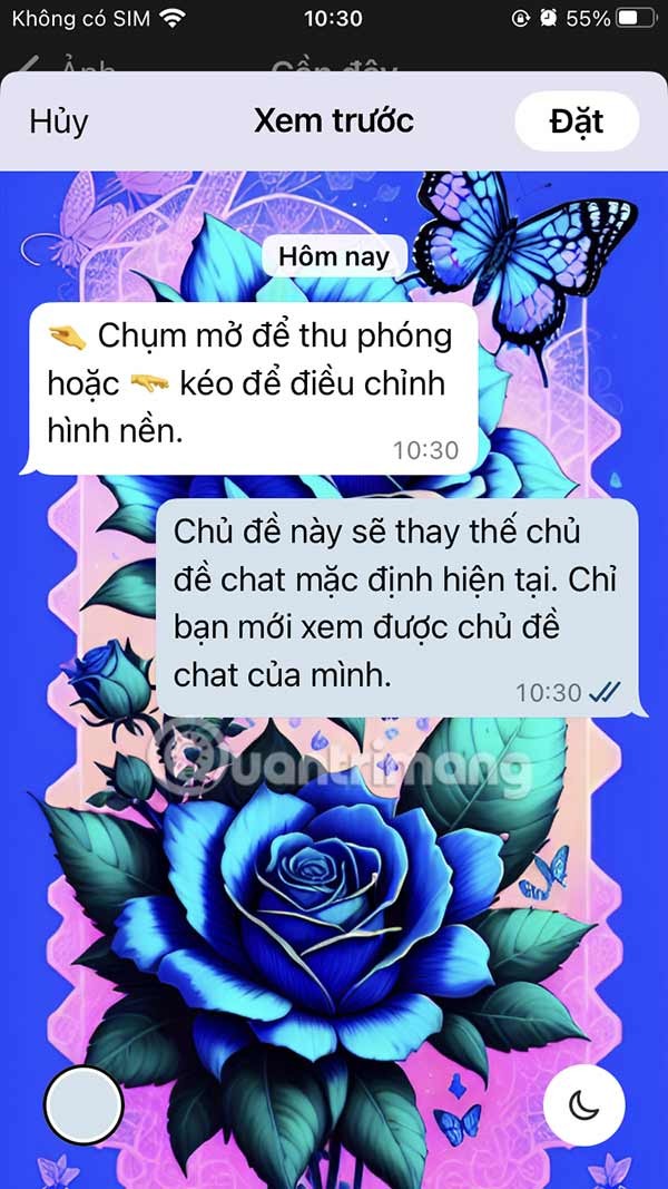 Instruções para definir o papel de parede do bate-papo no WhatsApp