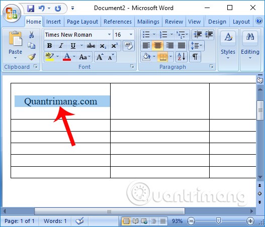 Formas de centrar celdas en una tabla en Word