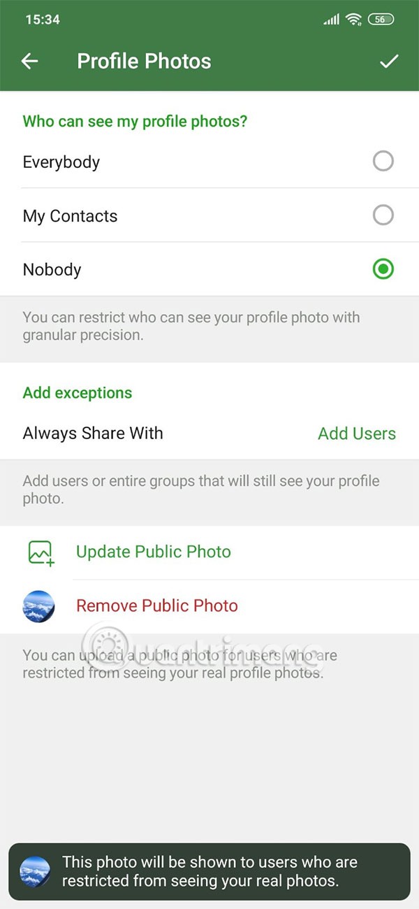 كيفية تعيين صورة شخصية عامة لحساب Telegram