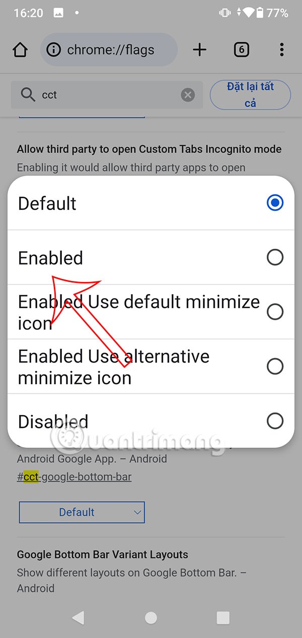 كيفية تقليل حجم روابط Chrome المفتوحة من تطبيقات Android