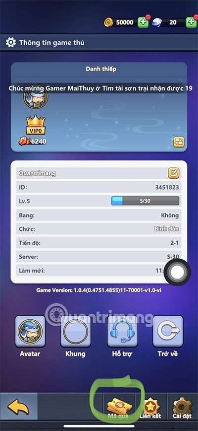Ultimul cod Mini Heroes Dai Chien Tam Quoc