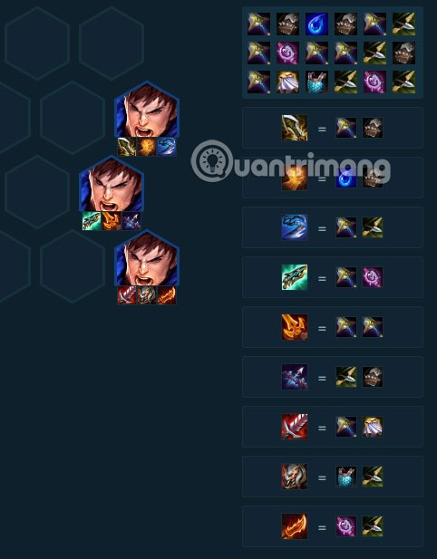 Экипировка Garen DTCL сезона 9, сборка Garen Dung Si