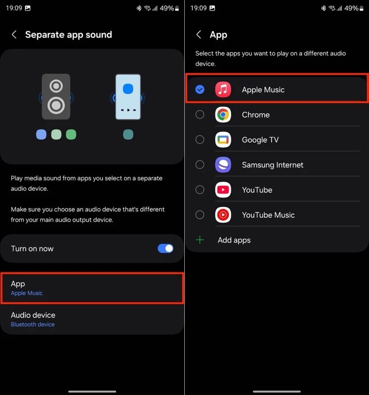 So verwenden Sie separate App-Sounds auf Samsung
