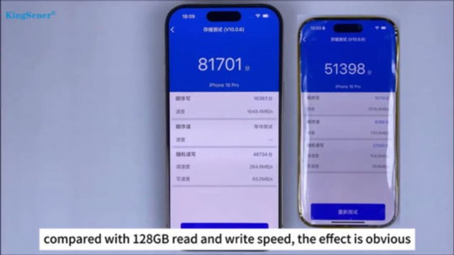Gros plan sur le processus de mise à niveau de l'iPhone 16 Pro 128 Go vers 1 To