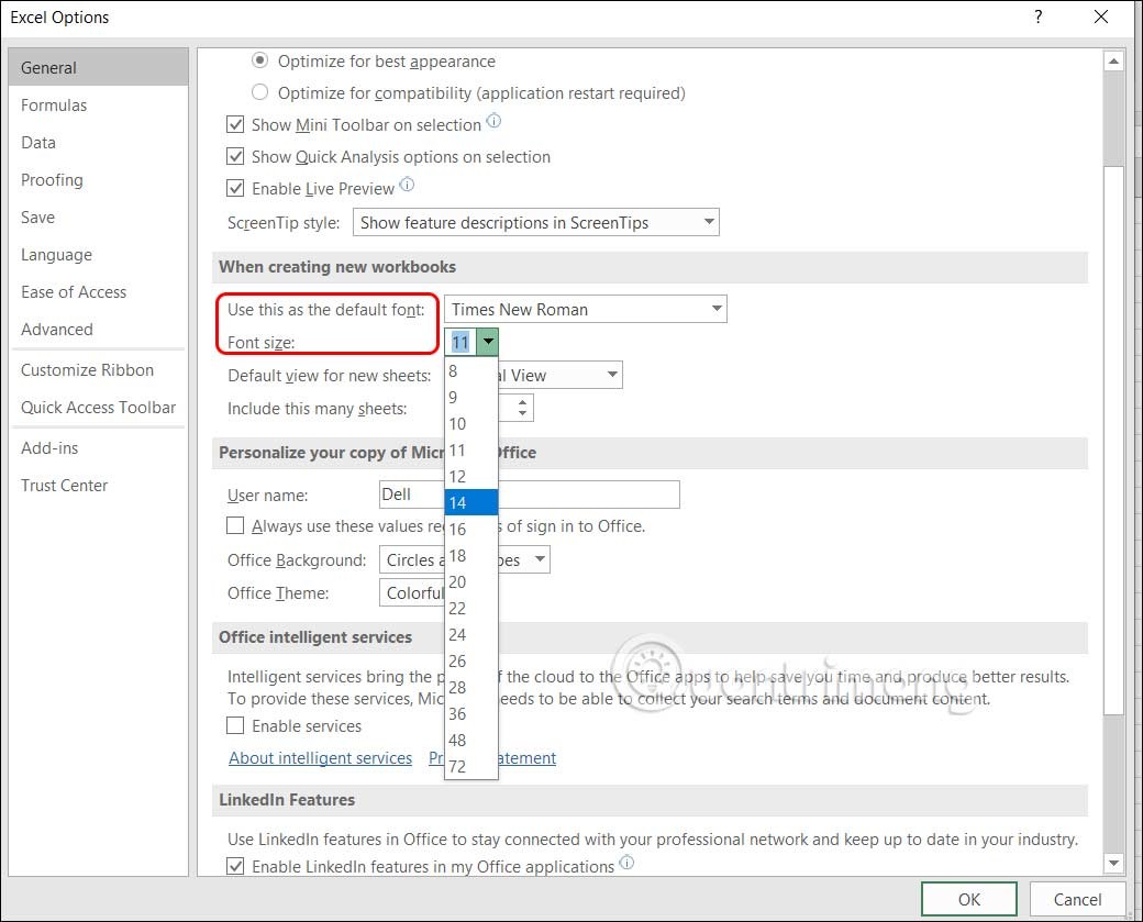 Default settings in Excel that should be changed