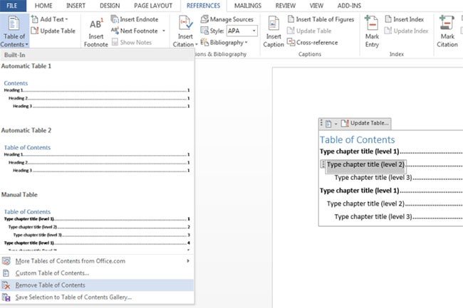 Cómo crear una tabla de contenido en Word automáticamente en Word 2019/2016/2010/2007