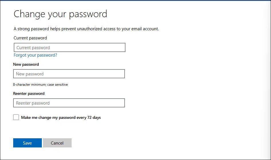 Come accedere e disattivare il promemoria di scadenza della password