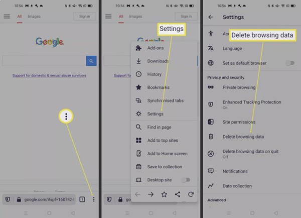 How to enable cookies on Android phone