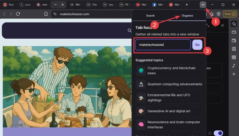 Cara menggunakan Mod Fokus Tab Berani baharu untuk mengatur penyemak imbas anda