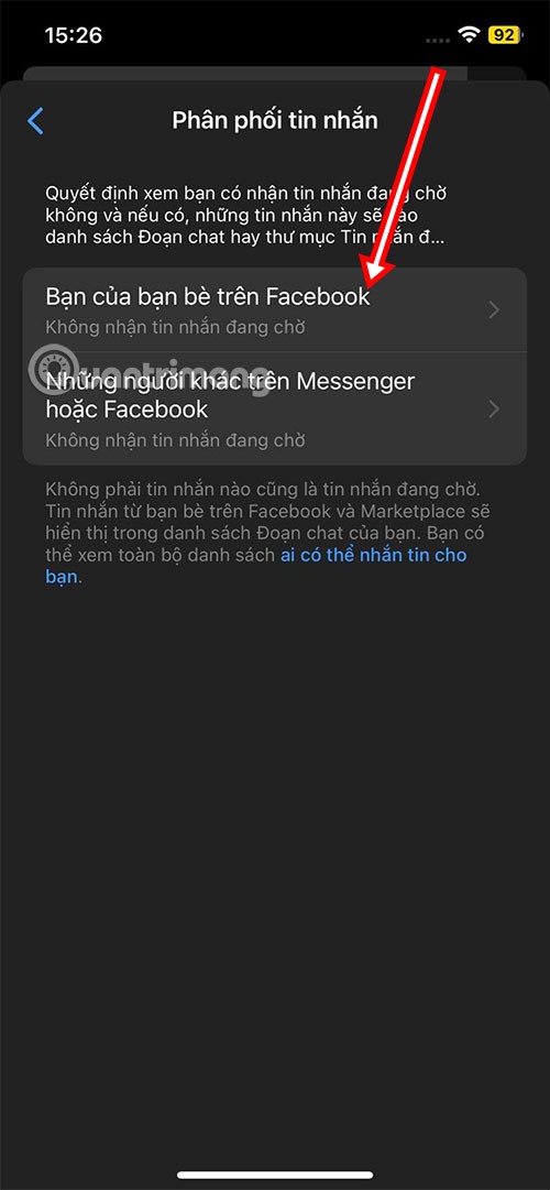 How to not receive messages from strangers on Messenger