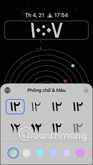 Como alterar a cor do arco-íris do relógio da tela de bloqueio do iPhone
