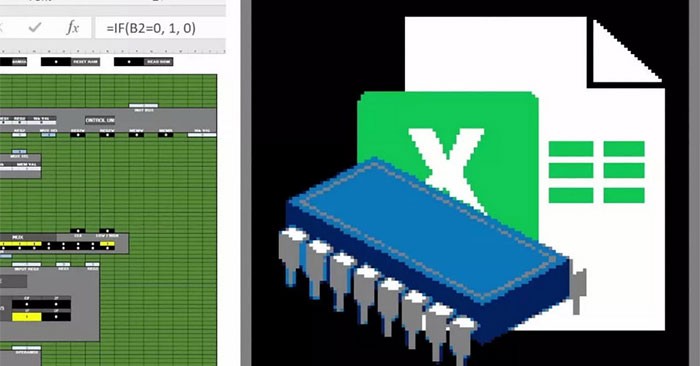 يوتيوبر ينشئ وحدة معالجة مركزية 16 بت باستخدام Microsoft Excel