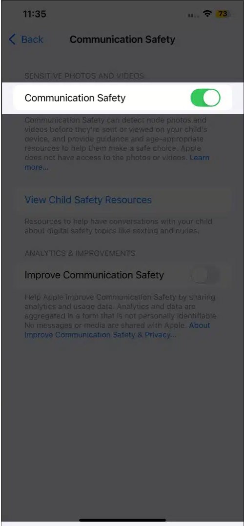 iPhone kullanan çocukları korumak için iletişim güvenliğini açma talimatları iPhone kullanan çocukları korumak için iletişim güvenliğini açma talimatları