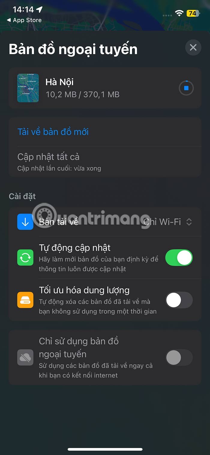 Instructions pour télécharger Apple Maps hors ligne