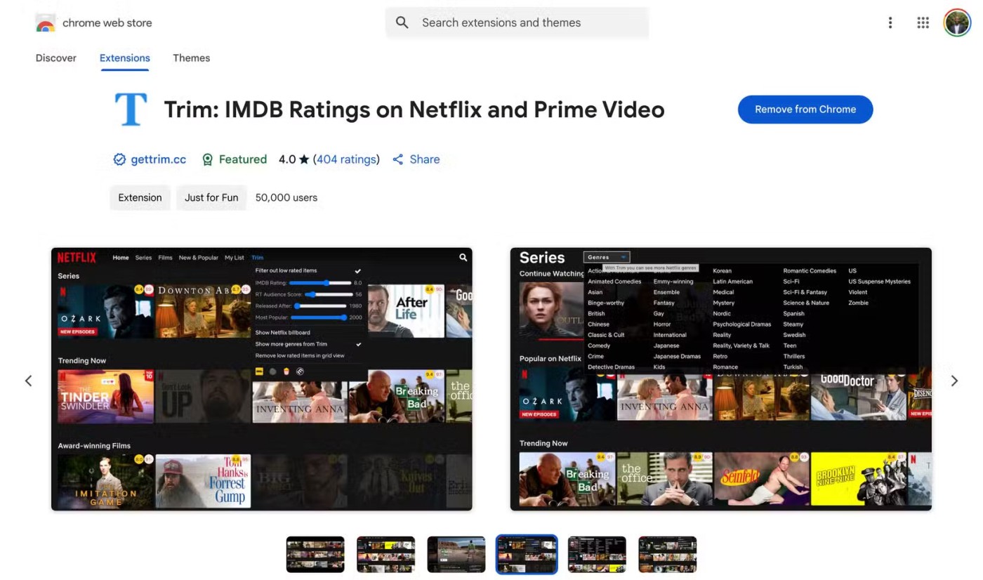 كيفية استخدام ملحق Chrome Trim لتحسين Netflix