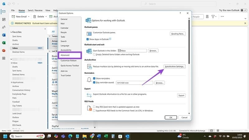 Как исправить ошибку отсутствия автоархивации в Outlook