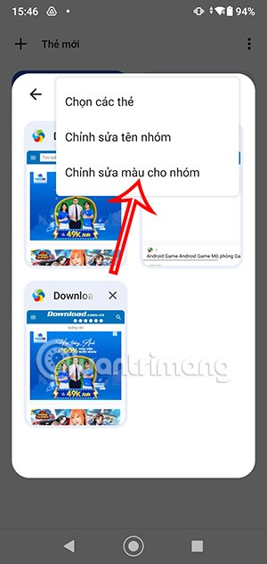 Cómo habilitar la agrupación de pestañas por color en Chrome Android