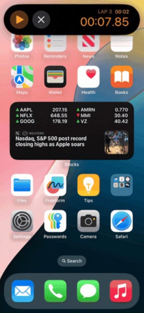 IOS 18 fügt der Stoppuhr Live-Aktivitäten hinzu