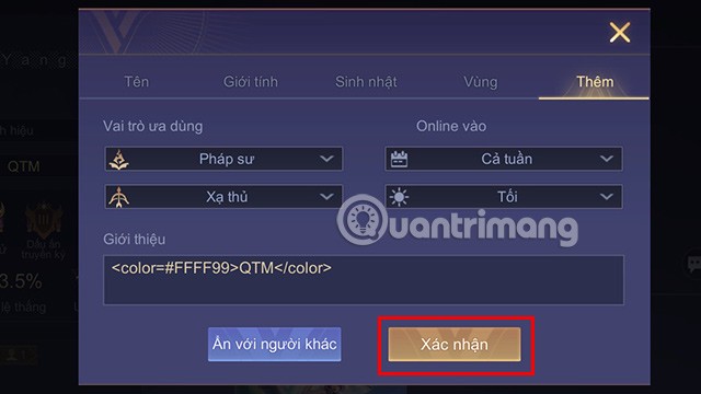Jak pisać kolorowe litery w aplikacji Lien Quan Mobile