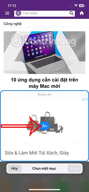 So verbergen Sie Anzeigen in Safari ohne App