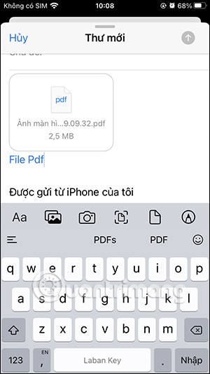 Instructions pour envoyer des e-mails avec des pièces jointes sur iPhone