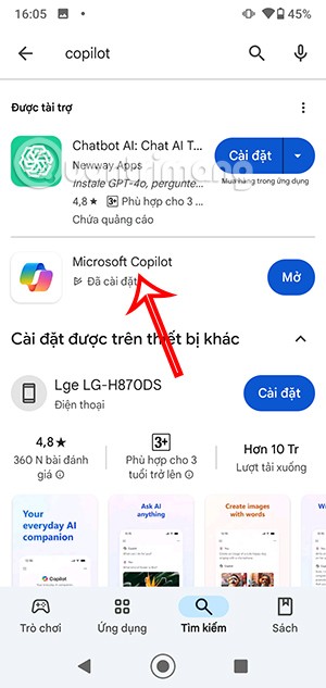 วิธีการติดตั้ง Copilot เป็นผู้ช่วยเสมือนบน Android