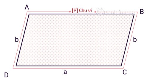 Fórmula para calcular a área de um paralelogramo, o perímetro de um paralelogramo Fórmula para calcular a área de um paralelogramo, o perímetro de um paralelogramo