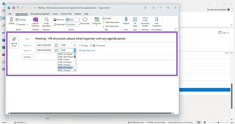 كيفية جدولة حدث في Outlook كيفية جدولة حدث في Outlook
