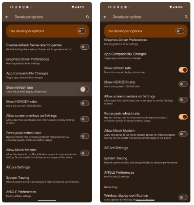 12 من خيارات المطور الأكثر قابلية للتعديل على Android