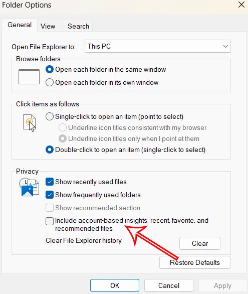 So entfernen Sie Empfohlenes aus dem Datei-Explorer Windows 11 So entfernen Sie Empfohlenes aus dem Datei-Explorer Windows 11