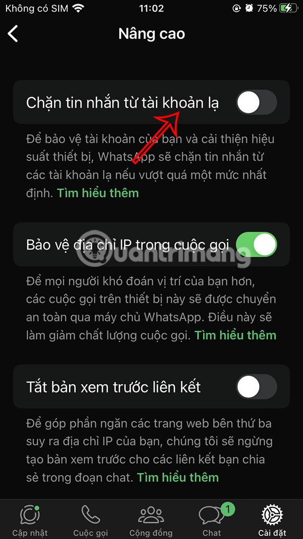 Instrucțiuni pentru a bloca mesajele din conturile WhatsApp ciudate