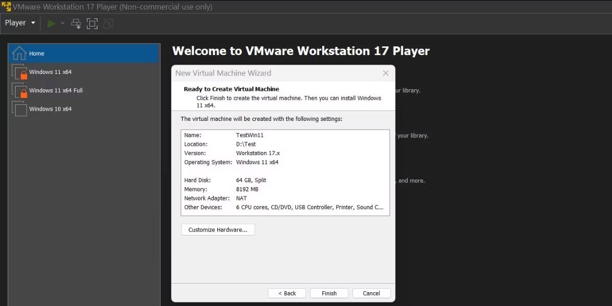 在虛擬機器上安裝 Windows 11 的說明，在 VMware 上安裝 Windows 11