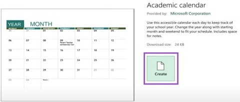 تعليمات إنشاء تقويم على Excel
