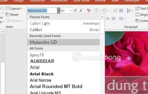 كيفية إنشاء نص شفاف في PowerPoint