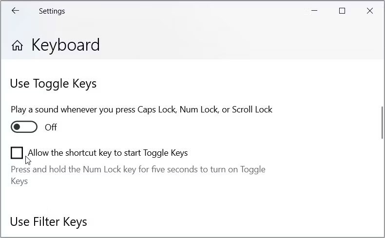 Windows 10'da klavye kısayolları ve kısayol tuşları nasıl devre dışı bırakılır