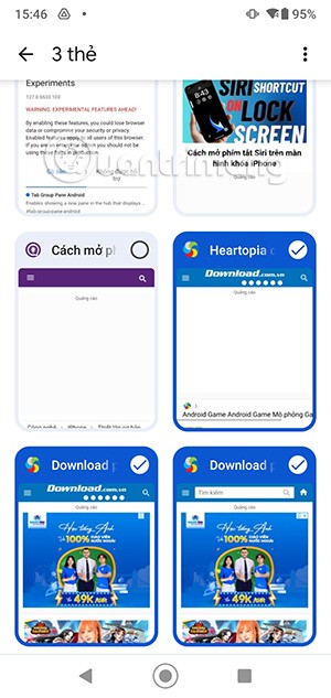 Cómo habilitar la agrupación de pestañas por color en Chrome Android