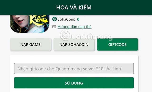 Últimos códigos Hoa e Kiem e como inseri-los
