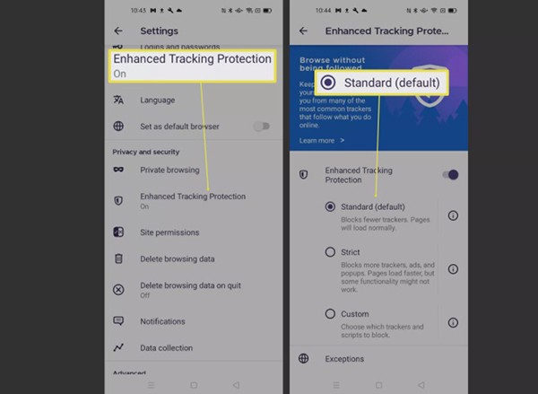 How to enable cookies on Android phone
