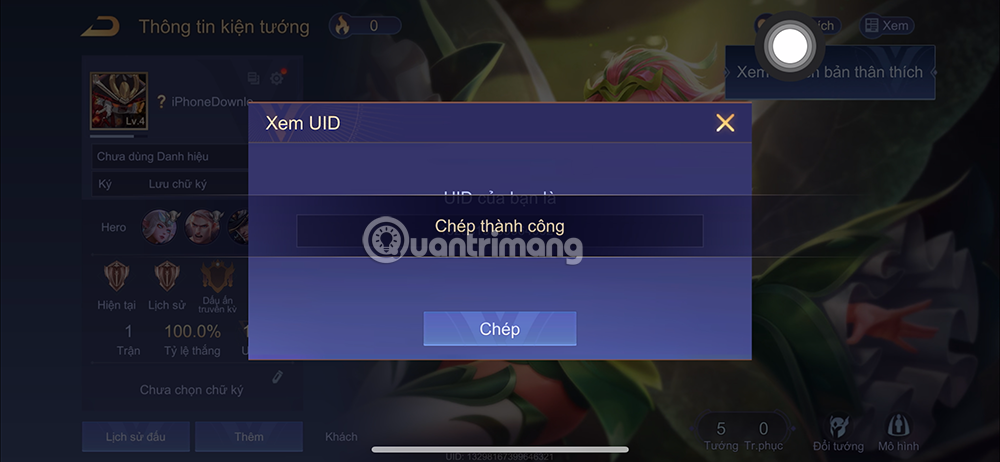 ما هو UID Lien Quan؟ كيفية الحصول على UID Lien Quan