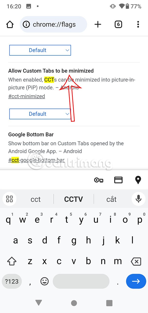 كيفية تقليل حجم روابط Chrome المفتوحة من تطبيقات Android