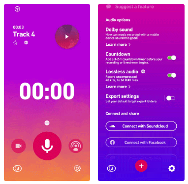 Razones para cambiar de la aplicación de grabadora de voz nativa de Android a Dolby On