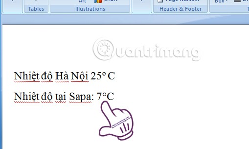 Istruzioni per l'inserimento dei simboli di grado in Word Istruzioni per l'inserimento dei simboli di grado in Word
