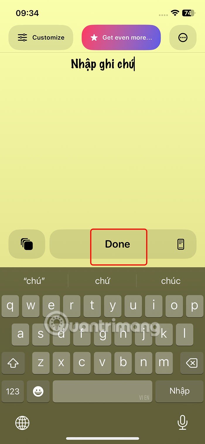 Instructies voor het schrijven van notities op het startscherm van de iPhone