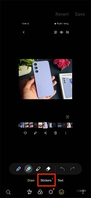 Bagaimana untuk membuat pelekat daripada foto pada Samsung